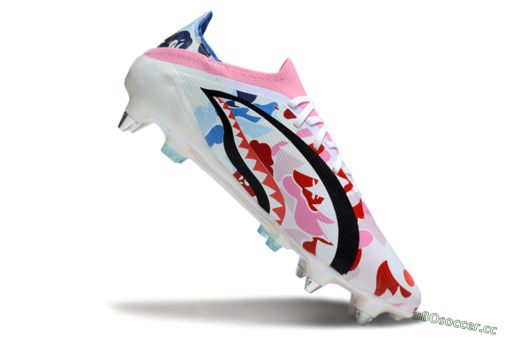 Men's Adidas F50 Elite SG Soft Ground Low-Tops Football Boots - Pink/Whtie/Blue/Red 4