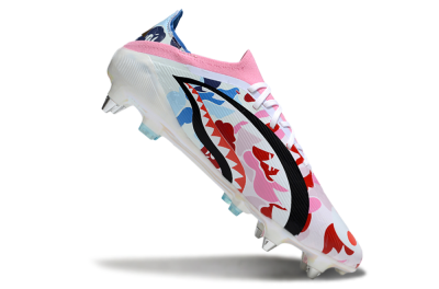 Men's Adidas F50 Elite SG Soft Ground Low-Tops Football Boots - Pink/Whtie/Blue/Red
