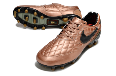 Men's Nike Tiempo Legend R10 Elite FG Firm Ground Low-Tops Football Boots - Gold/Black/Red