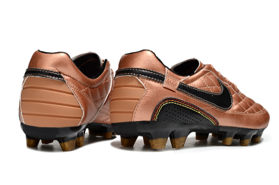 Men's Nike Tiempo Legend R10 Elite FG Firm Ground Low-Tops Football Boots - Gold/Black/Red