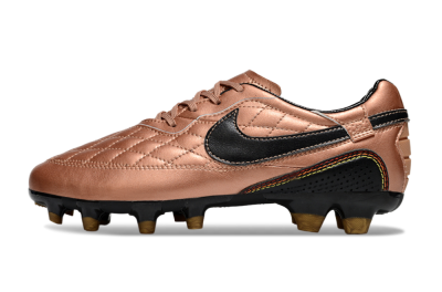 Men's Nike Tiempo Legend R10 Elite FG Firm Ground Low-Tops Football Boots - Gold/Black/Red
