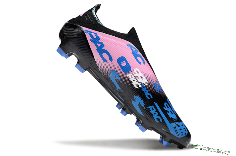 Unisex Adidas F50 Elite Laceless FG Firm Ground Low-Tops Football Boots - Black/Blue/Pink 4