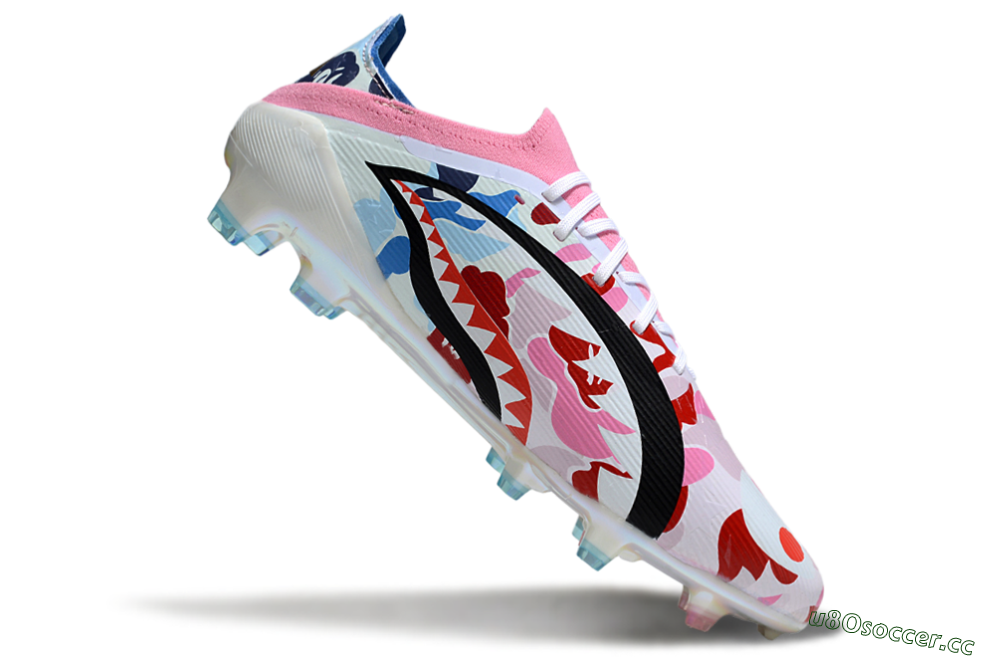 Unisex Adidas F50 Elite FG Firm Ground Low-Tops Football Boots - Pink/Whtie/Blue/Red 4