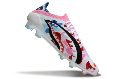 Unisex Adidas F50 Elite FG Firm Ground Low-Tops Football Boots - Pink/Whtie/Blue/Red
