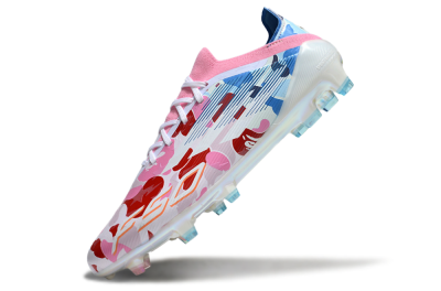 Unisex Adidas F50 Elite FG Firm Ground Low-Tops Football Boots - Pink/Whtie/Blue/Red