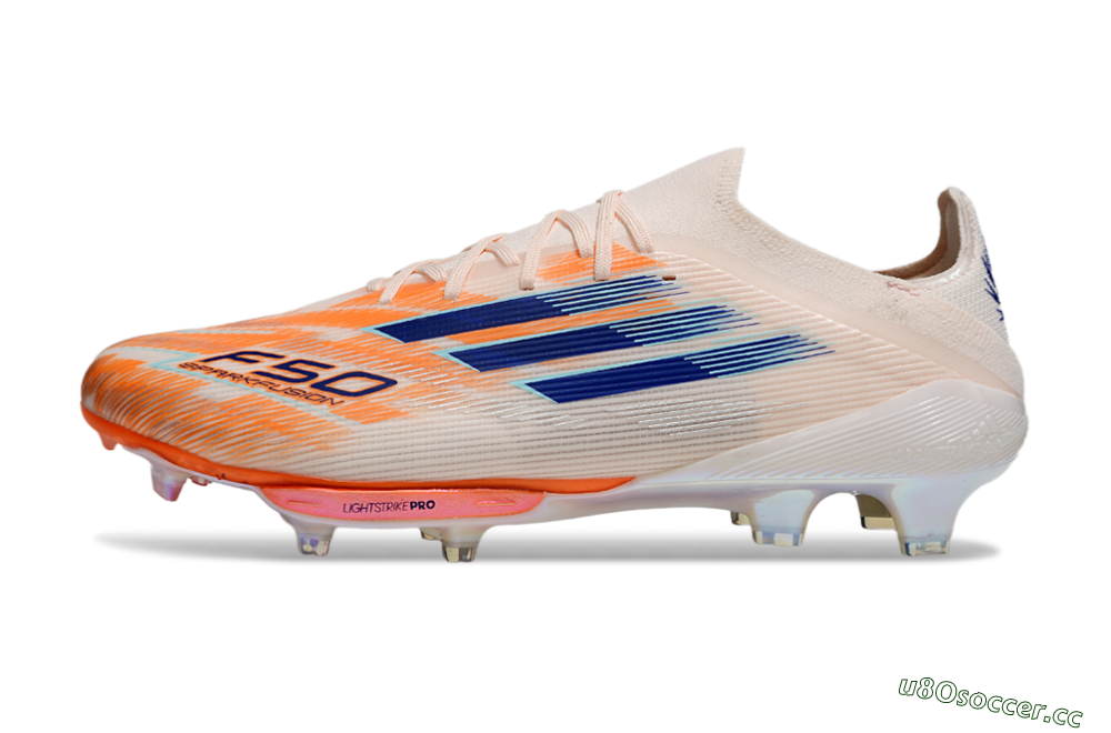 Men's Adidas F50+ Lightstrike Pro FG Firm Ground Low-Tops Football Boots - Pink/Red/Blue 0