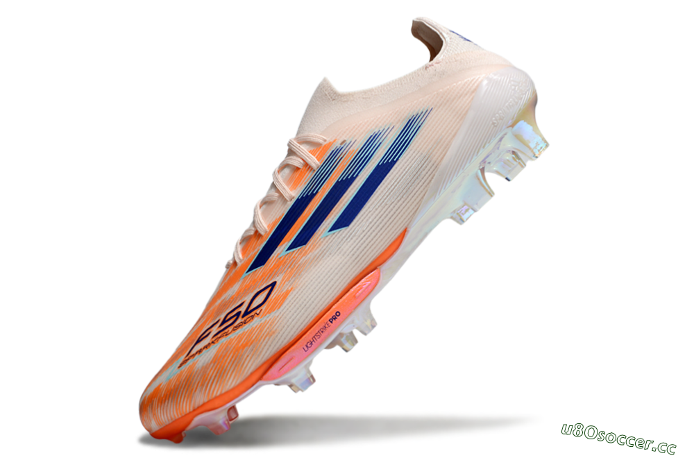 Men's Adidas F50+ Lightstrike Pro FG Firm Ground Low-Tops Football Boots - Pink/Red/Blue 5