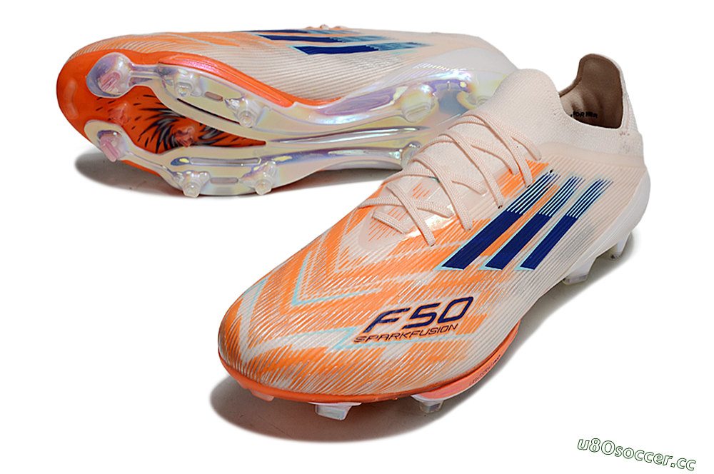 Men's Adidas F50+ Lightstrike Pro FG Firm Ground Low-Tops Football Boots - Pink/Red/Blue 3