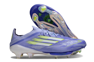 Men's Adidas F50+ Lightstrike Pro FG Firm Ground Low-Tops Football Boots - Blue/White/Yellow