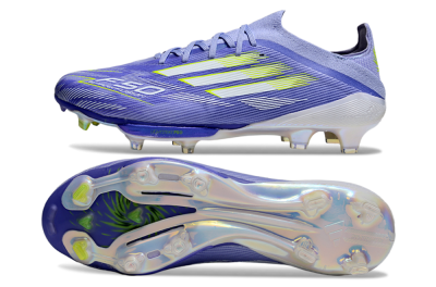 Men's Adidas F50+ Lightstrike Pro FG Firm Ground Low-Tops Football Boots - Blue/White/Yellow