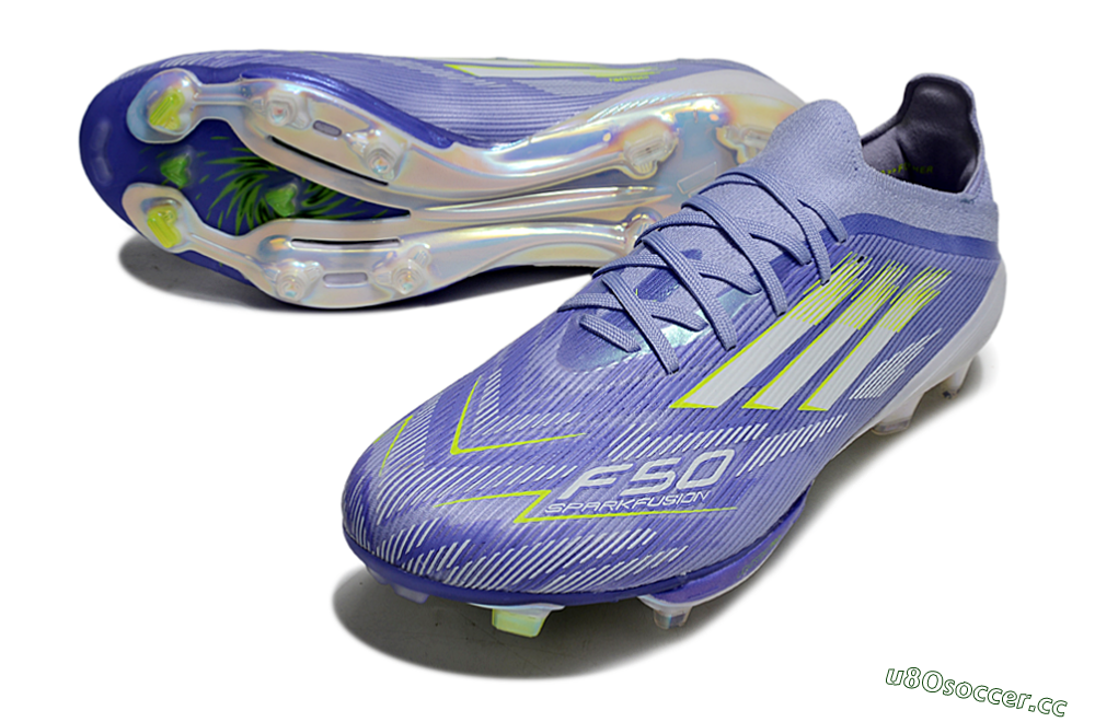 Men's Adidas F50+ Lightstrike Pro FG Firm Ground Low-Tops Football Boots - Blue/White/Yellow 3