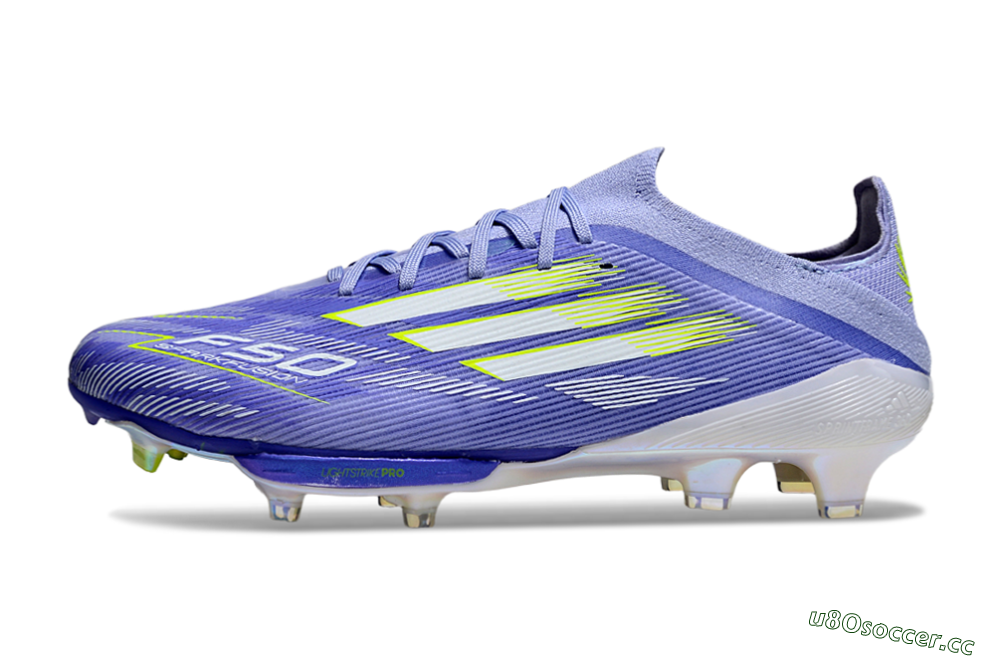 Men's Adidas F50+ Lightstrike Pro FG Firm Ground Low-Tops Football Boots - Blue/White/Yellow 0