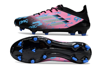 Unisex Adidas F50 Elite PAC FG Firm Ground Low-Tops Football Boots - Black/Blue/Pink