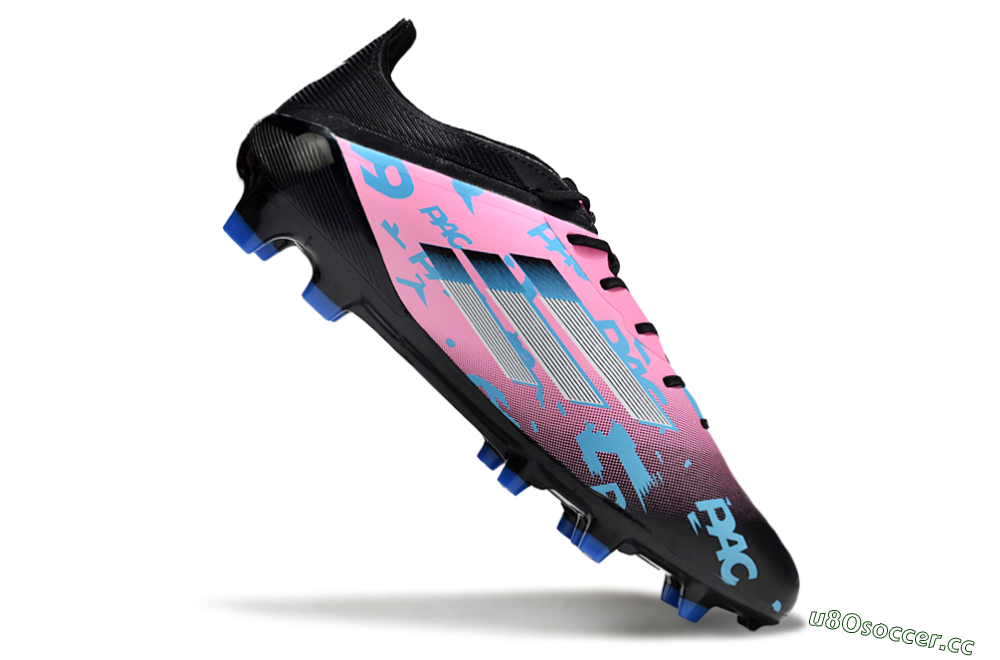 Unisex Adidas F50 Elite PAC FG Firm Ground Low-Tops Football Boots - Black/Blue/Pink 4
