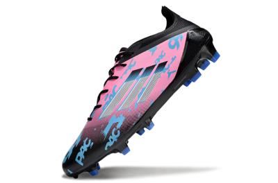 Unisex Adidas F50 Elite PAC FG Firm Ground Low-Tops Football Boots - Black/Blue/Pink