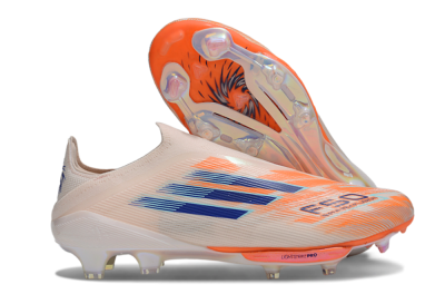 Men's Adidas F50+ Lightstrike Pro Laceless FG Firm Ground Low-Tops Football Boots - Pink/Red/Blue