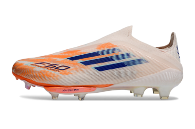 Men's Adidas F50+ Lightstrike Pro Laceless FG Firm Ground Low-Tops Football Boots - Pink/Red/Blue