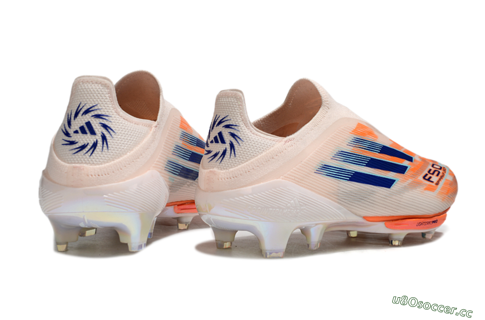 Men's Adidas F50+ Lightstrike Pro Laceless FG Firm Ground Low-Tops Football Boots - Pink/Red/Blue 6