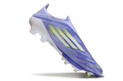 Men's Adidas F50+ Lightstrike Pro Laceless FG Firm Ground Low-Tops Football Boots - Blue/White/Yellow
