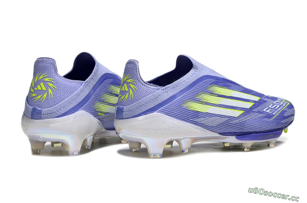 Men's Adidas F50+ Lightstrike Pro Laceless FG Firm Ground Low-Tops Football Boots - Blue/White/Yellow 6