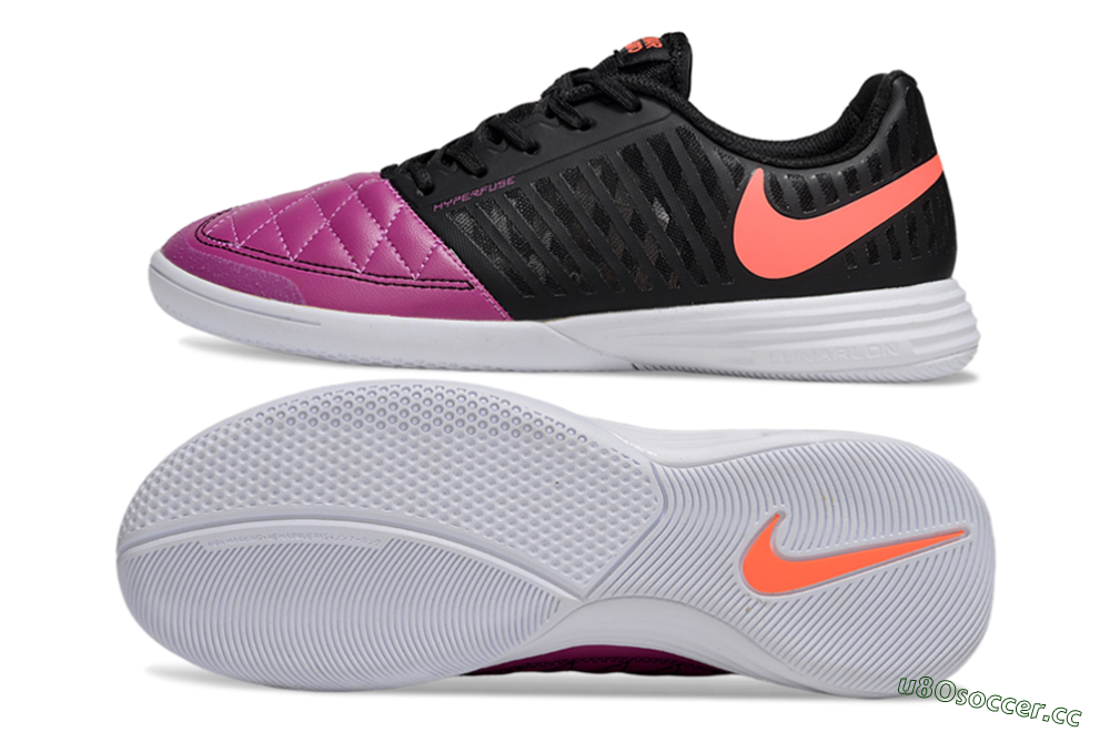Unisex Nike Lunar Gato 2 IC Indoor & Futsal Low-Tops Football Shoes - Pink/Black/Red 1