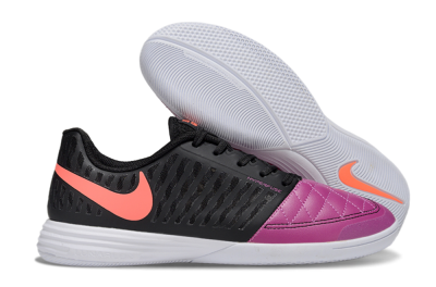 Unisex Nike Lunar Gato 2 IC Indoor & Futsal Low-Tops Football Shoes - Pink/Black/Red