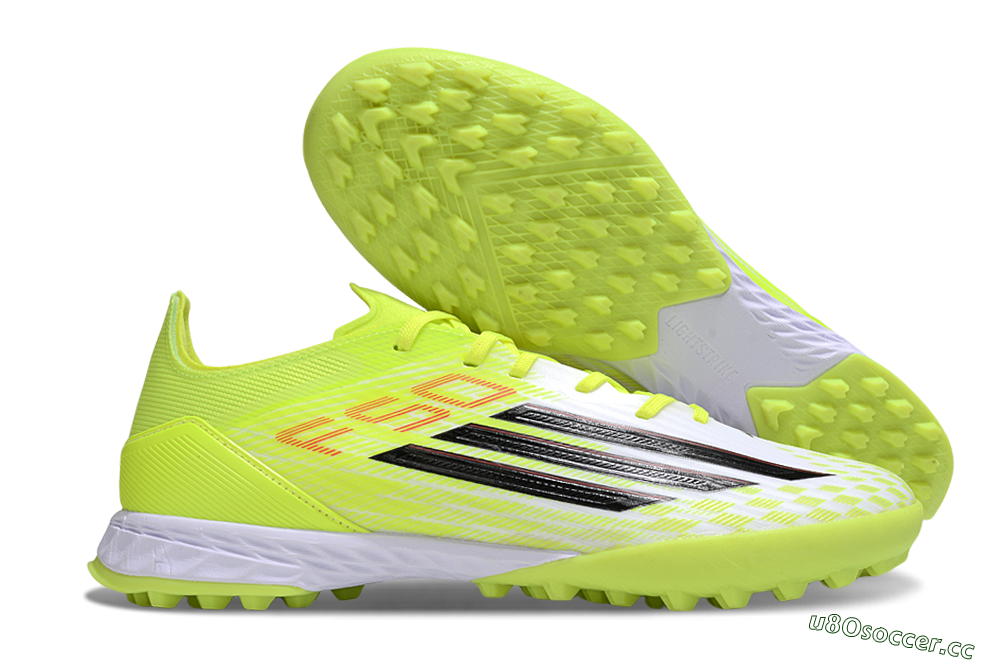 Men's Adidas F50 Pro TF Artificial Turf Low-Tops Football Shoes - Yellow/Black/Red 2