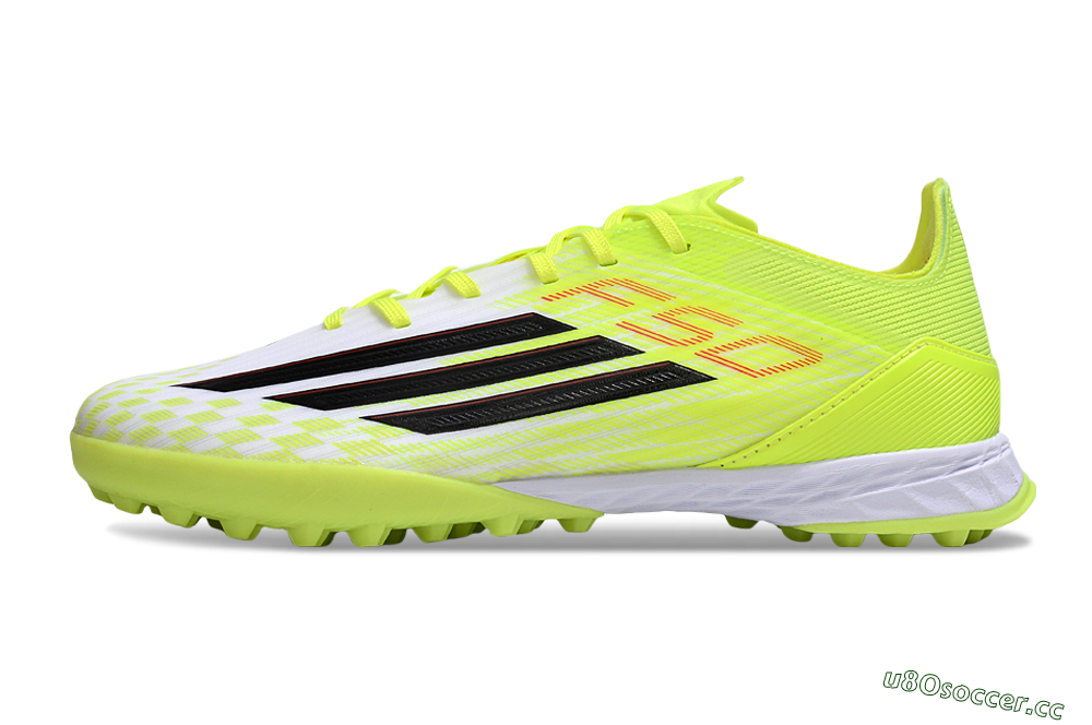 Men's Adidas F50 Pro TF Artificial Turf Low-Tops Football Shoes - Yellow/Black/Red 0
