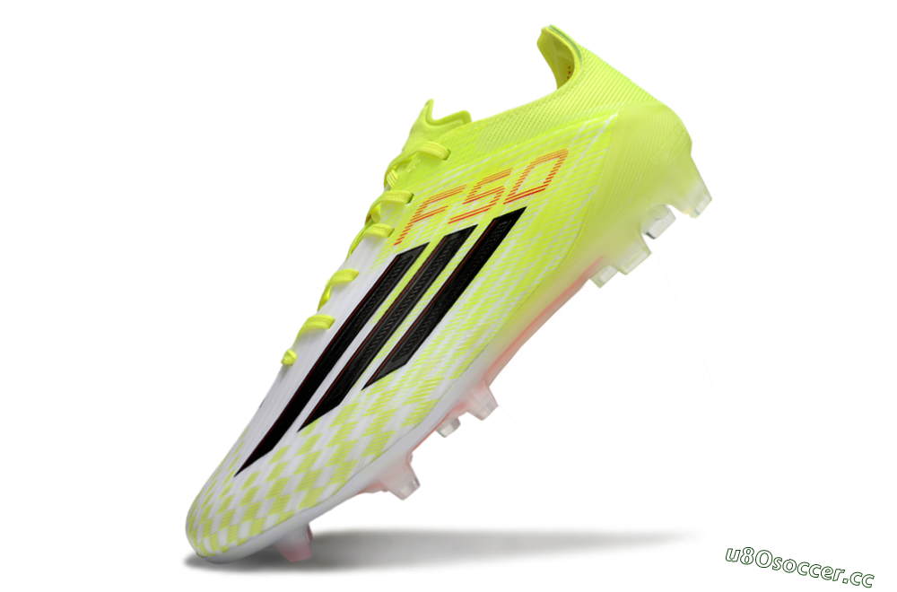 Men's Adidas F50 Elite FG Firm Ground Low-Tops Football Boots - Yellow/Black/Red 5