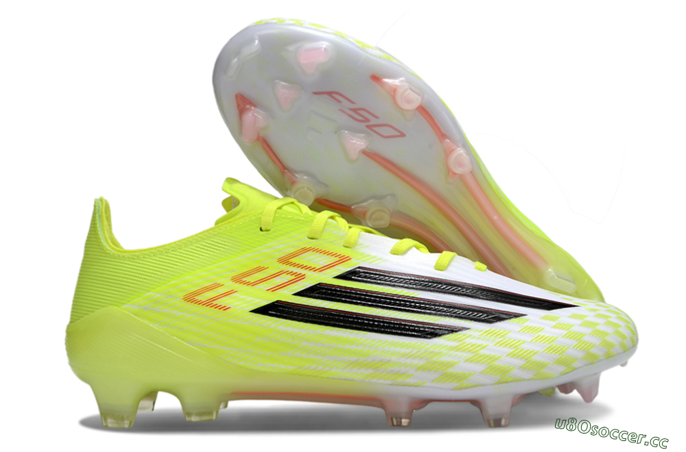 Men's Adidas F50 Elite FG Firm Ground Low-Tops Football Boots - Yellow/Black/Red 2