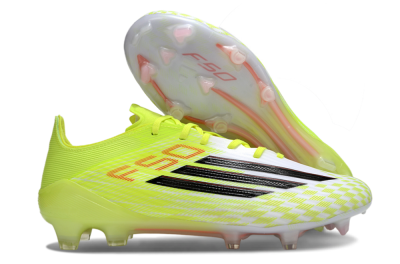 Men's Adidas F50 Elite FG Firm Ground Low-Tops Football Boots - Yellow/Black/Red