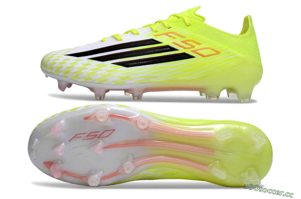 Men's Adidas F50 Elite FG Firm Ground Low-Tops Football Boots - Yellow/Black/Red 1