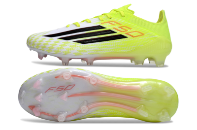 Men's Adidas F50 Elite FG Firm Ground Low-Tops Football Boots - Yellow/Black/Red