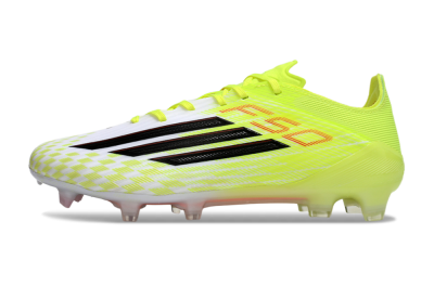 Men's Adidas F50 Elite FG Firm Ground Low-Tops Football Boots - Yellow/Black/Red