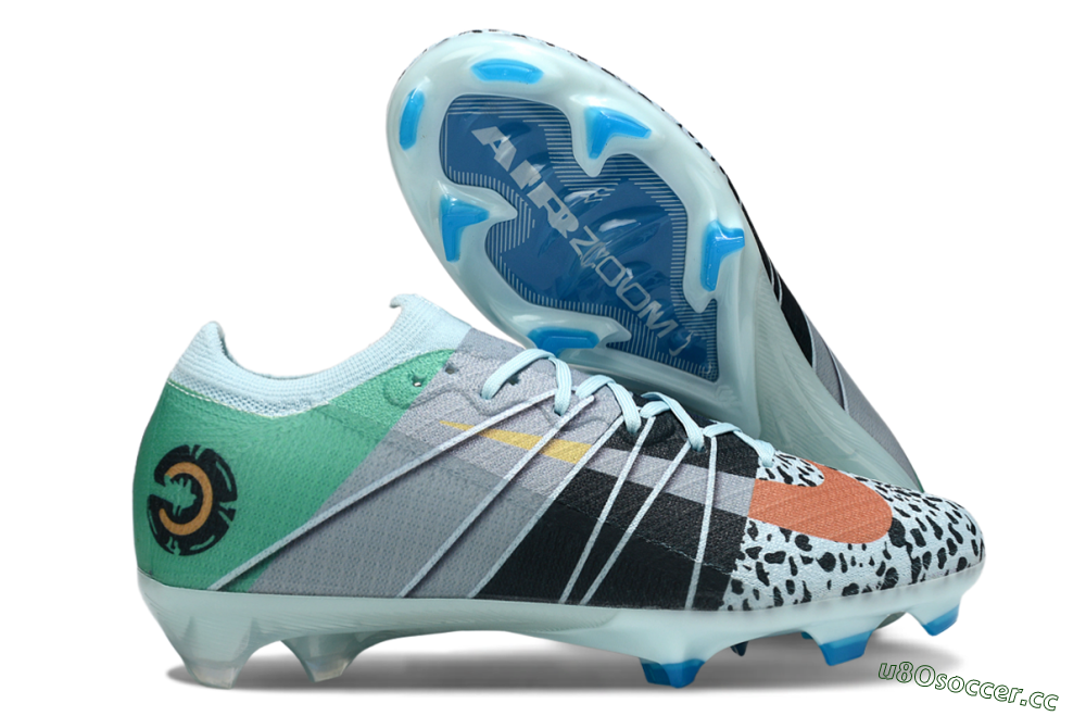 Men's Nike Air Zoom Mercurial Vapor 16 Elite FG Firm Ground Low-Tops Football Boots - Jade/Blue/Green 2