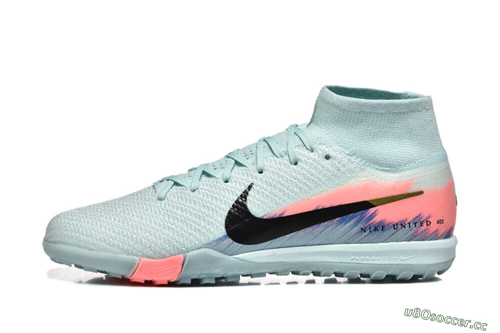 Men's Nike Air Zoom Mercurial Superfly 10 Elite TF Artificial Turf High-Tops Football Shoes - Jade/Black/Gold 0