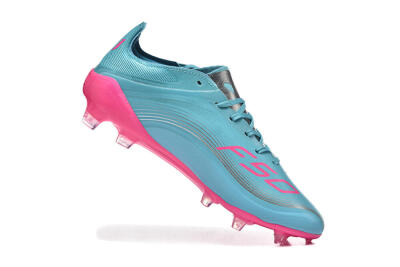 Men's Messi x Adidas F50 Elite FG Firm Ground Low-Tops Football Boots - Jade/Pink/Silver