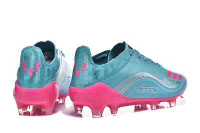 Men's Messi x Adidas F50 Elite FG Firm Ground Low-Tops Football Boots - Jade/Pink/Silver