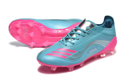 Men's Messi x Adidas F50 Elite FG Firm Ground Low-Tops Football Boots - Jade/Pink/Silver