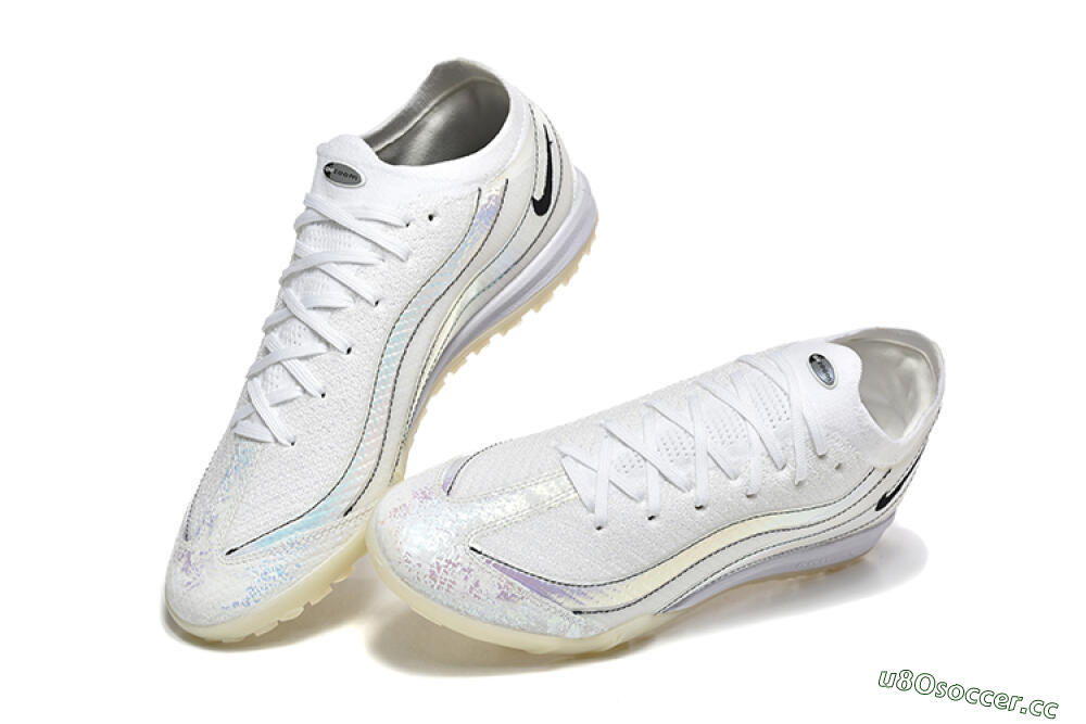 Men's Nike Air Zoom Mercurial Vapor 16 Elite TF Artificial Turf Low-Tops Football Shoes - White/Silver/Black 6