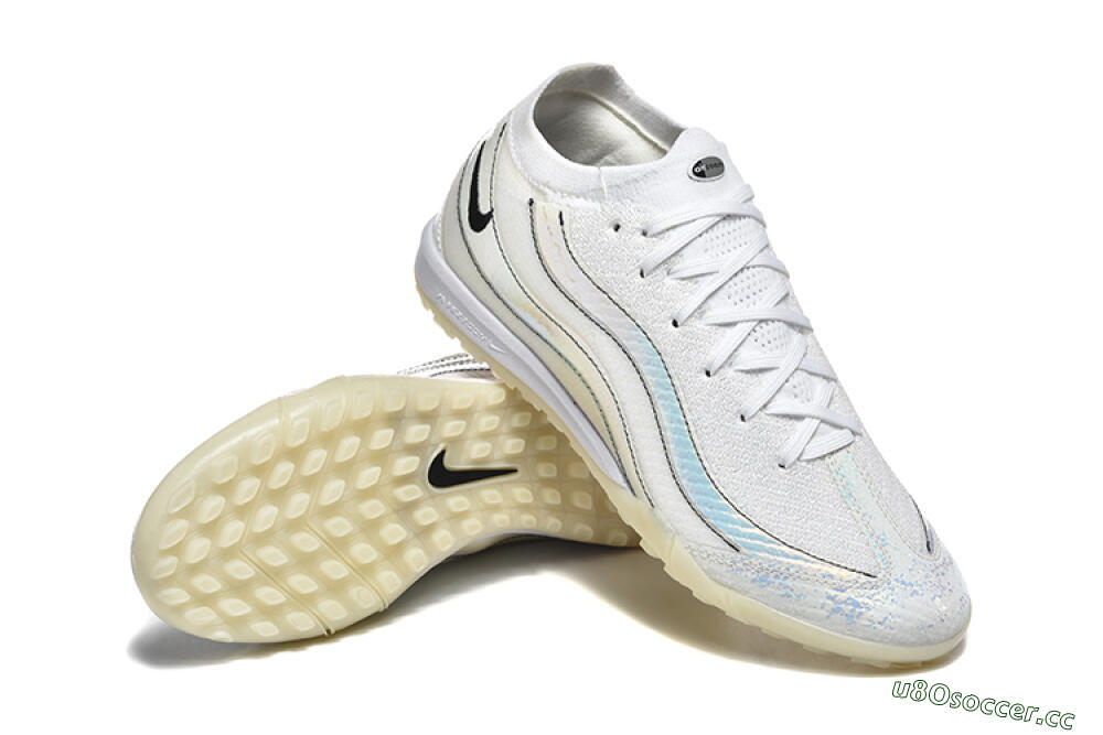 Men's Nike Air Zoom Mercurial Vapor 16 Elite TF Artificial Turf Low-Tops Football Shoes - White/Silver/Black 3