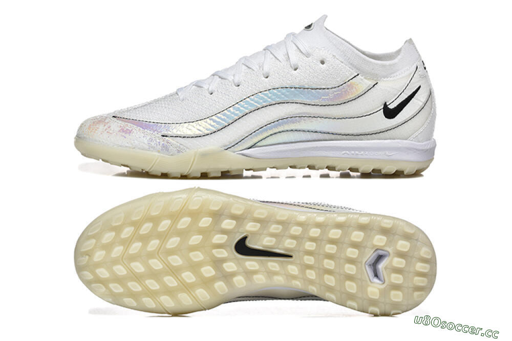 Men's Nike Air Zoom Mercurial Vapor 16 Elite TF Artificial Turf Low-Tops Football Shoes - White/Silver/Black 1