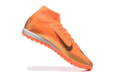 Men's Nike Air Zoom Mercurial Superfly 10 Elite TF Artificial Turf High-Tops Football Shoes - Red/Black/Gold