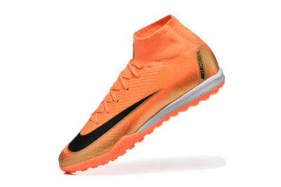 Men's Nike Air Zoom Mercurial Superfly 10 Elite TF Artificial Turf High-Tops Football Shoes - Red/Black/Gold