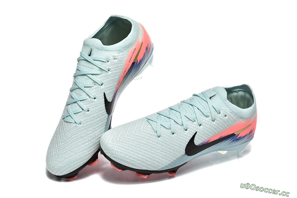 Men's Nike Air Zoom Mercurial Vapor 16 Elite FG Firm Ground Low-Tops Football Boots - Jade/Black/Pink 6
