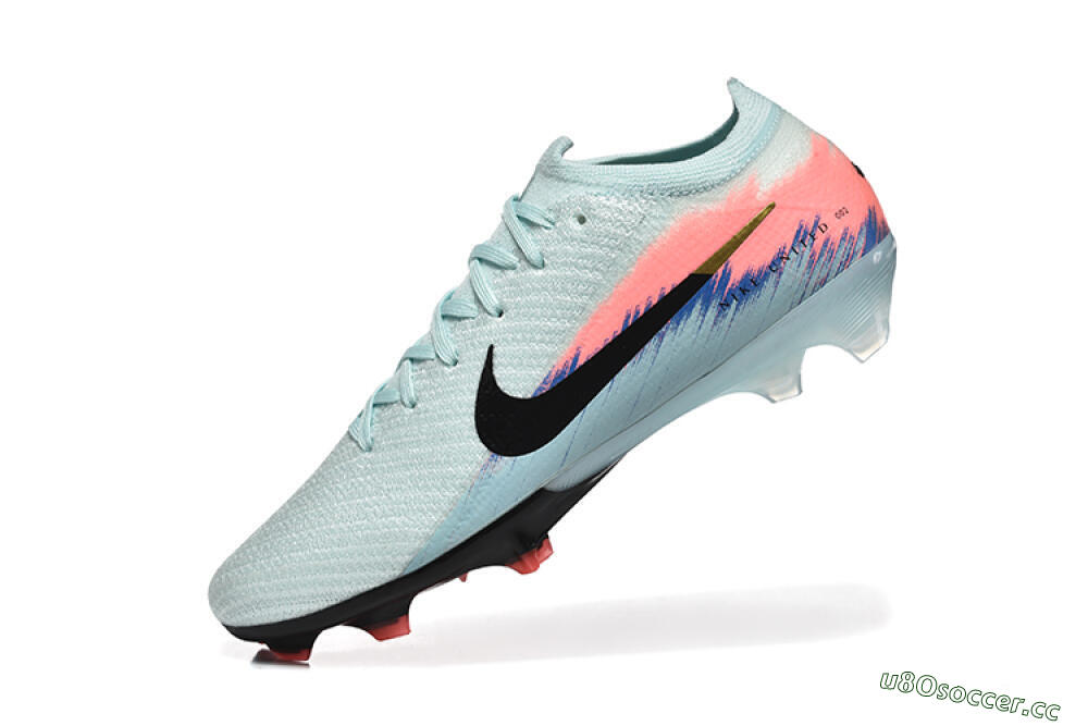 Men's Nike Air Zoom Mercurial Vapor 16 Elite FG Firm Ground Low-Tops Football Boots - Jade/Black/Pink 8
