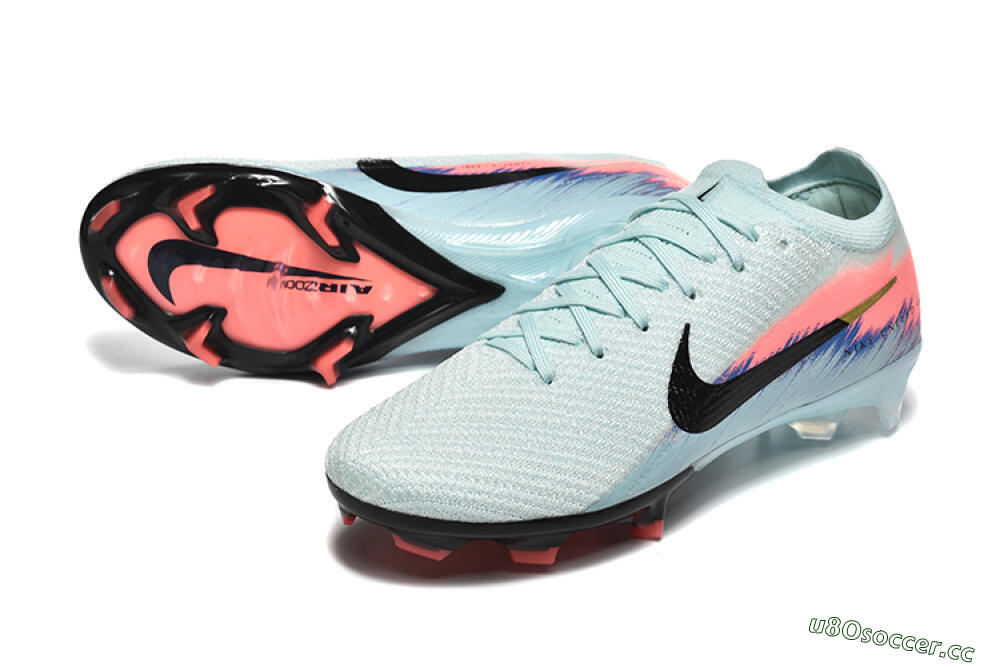 Men's Nike Air Zoom Mercurial Vapor 16 Elite FG Firm Ground Low-Tops Football Boots - Jade/Black/Pink 3