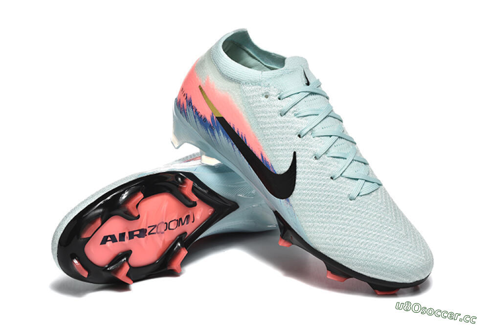 Men's Nike Air Zoom Mercurial Vapor 16 Elite FG Firm Ground Low-Tops Football Boots - Jade/Black/Pink 4