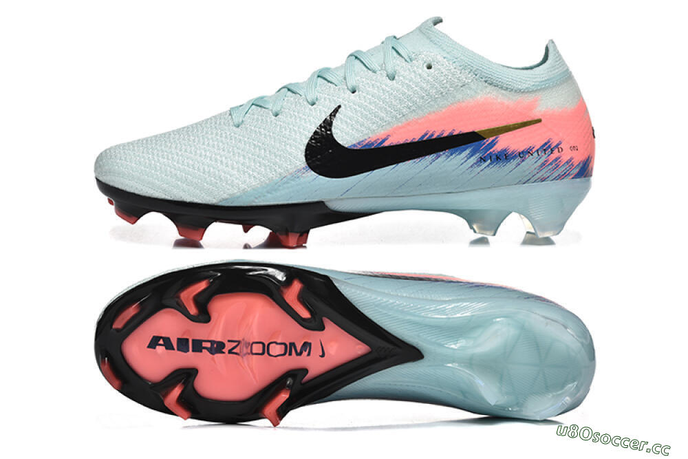 Men's Nike Air Zoom Mercurial Vapor 16 Elite FG Firm Ground Low-Tops Football Boots - Jade/Black/Pink 1
