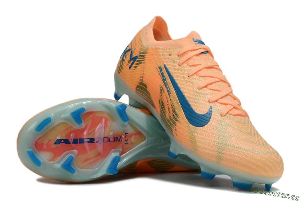 Unisex Nike Air Zoom Mercurial Vapor 16 Elite FG Firm Ground Low-Tops Football Boots - Pink/Blue/Yellow 1
